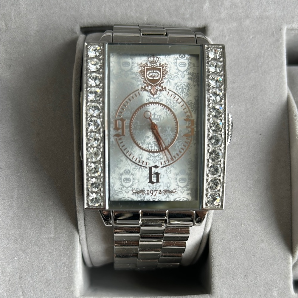 Marc Ecko Silver Watch with Crystal Accents